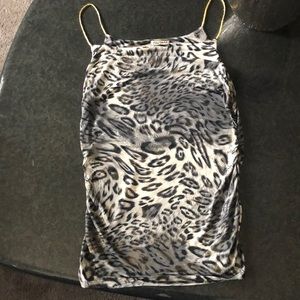 Snow Leopard Print Fashion Top